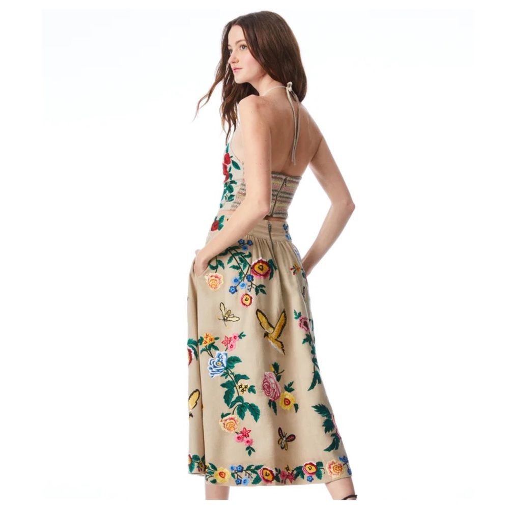 ALICE + OLIVIA Earla Embroidered Skirt - Picture 6 of 14